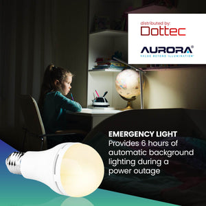 Aurora Emergency LED Light Bulb E27 | Rechargeable Backup 2 Pack